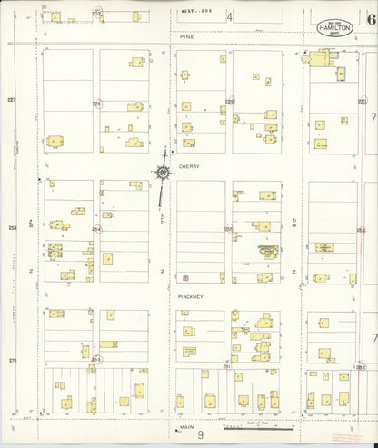 Sanborn Fire Insurance Map from Hamilton, Ravalli County, Montana (1944), Sheet #0006 - Complete Map Set gallery image, historic Sanborn map, vintage wall art, Montana Montana