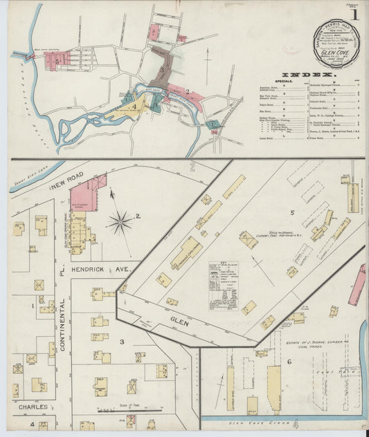 Sanborn Fire Insurance Map from Glen Cove, Nassau County, New York. (1893) – Historic Sanborn Fire Insurance Map Print