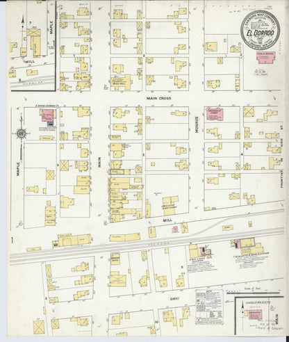 Sanborn Fire Insurance Map from El Dorado, Preble County, Ohio (1911), Sheet #0001 - Historic Sanborn Fire Insurance Map Print, vintage old map wall art, antique decor, genealogy gift, Ohio Ohio map