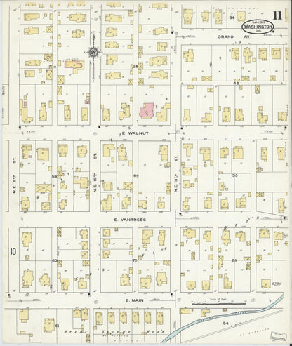 Sanborn Fire Insurance Map from Washington, Daviess County, Indiana (1909), Sheet #0011 - Complete Map Set gallery image, historic Sanborn map, vintage wall art, Indiana Indiana