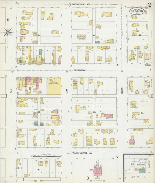 Sanborn Fire Insurance Map from Kilbourn, Columbia County, Wisconsin (1902), Sheet #0002 - Historic Sanborn Fire Insurance Map Print, vintage old map wall art, antique decor, genealogy gift, Wisconsin Wisconsin map