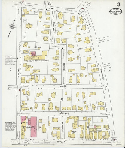 Sanborn Fire Insurance Map from Marlborough, Middlesex County, Massachusetts (1920), Sheet #0003 - Complete Map Set gallery image, historic Sanborn map, vintage wall art, Massachusetts Massachusetts