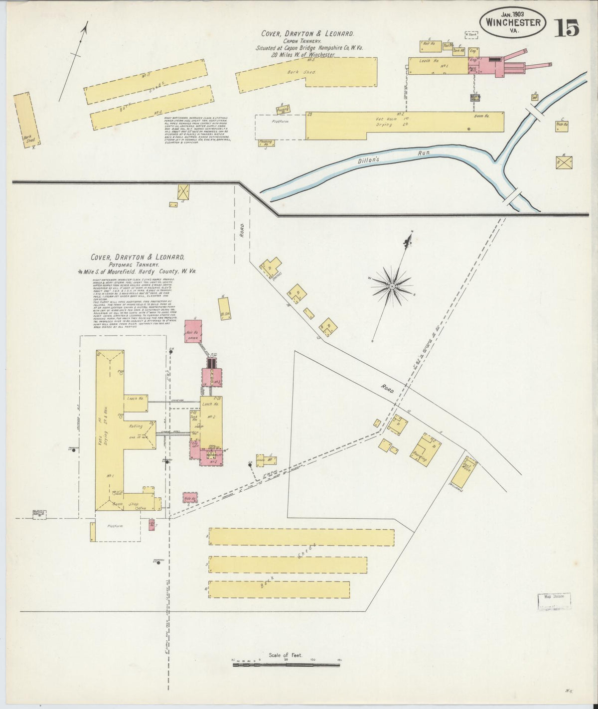 Sanborn Fire Insurance Map from Winchester, Independent Cities, Virginia (1903), Sheet #0015 - Complete Map Set gallery image, historic Sanborn map, vintage wall art, Virginia Virginia