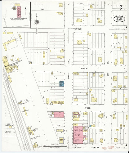 Sanborn Fire Insurance Map from Elma, Howard County, Iowa (1920), Sheet #0002 - Historic Sanborn Fire Insurance Map Print