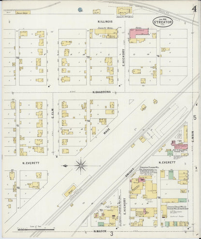 Sanborn Fire Insurance Map from Streator, La Salle County, Illinois (1898), Sheet #0004 - Complete Map Set gallery image, historic Sanborn map, vintage wall art, Illinois Illinois