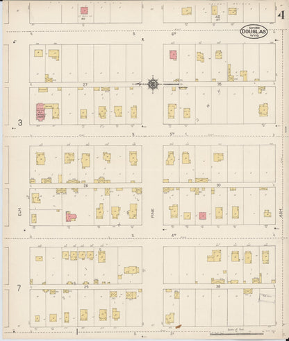 Sanborn Fire Insurance Map from Douglas, Converse County, Wyoming (1912), Sheet #0004 - Complete Map Set gallery image, historic Sanborn map, vintage wall art, Wyoming Wyoming