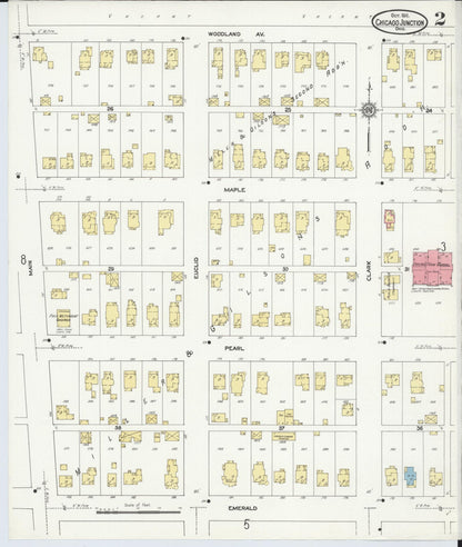 Sanborn Fire Insurance Map from Chicago Junction, Huron County, Ohio (1911), Sheet #0002 - Historic Sanborn Fire Insurance Map Print, vintage old map wall art, antique decor, genealogy gift, Ohio Ohio map