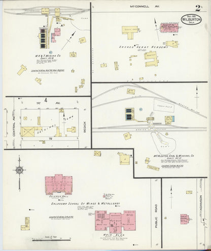 Sanborn Fire Insurance Map from Wilburton, Latimer County, Oklahoma (1913), Sheet #0002 - Complete Map Set gallery image, historic Sanborn map, vintage wall art, Oklahoma Oklahoma