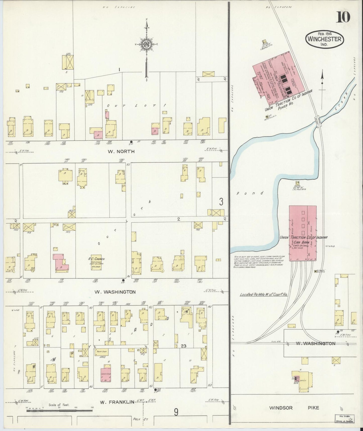 Sanborn Fire Insurance Map from Winchester, Randolph County, Indiana (1914), Sheet #0010 - Complete Map Set gallery image, historic Sanborn map, vintage wall art, Indiana Indiana