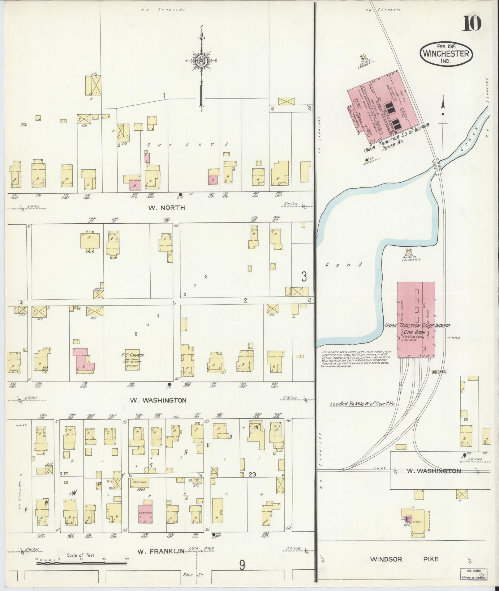 Sanborn Fire Insurance Map from Winchester, Randolph County, Indiana (1914), Sheet #0010 - Complete Map Set gallery image, historic Sanborn map, vintage wall art, Indiana Indiana