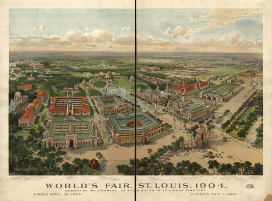 World's Fair, St Louis, 1904. (1904) – Historic Bird’s-Eye View Panorama Print