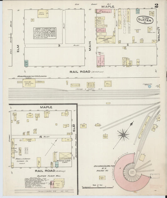 Sanborn Fire Insurance Map from Slater, Saline County, Missouri (1883), Sheet #0002 - Historic Sanborn Fire Insurance Map Print, vintage old map wall art, antique decor, genealogy gift, Missouri Missouri map