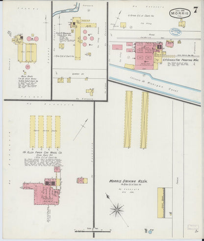 Sanborn Fire Insurance Map from Morris, Grundy County, Illinois (1894), Sheet #0007 - Complete Map Set gallery image, historic Sanborn map, vintage wall art, Illinois Illinois