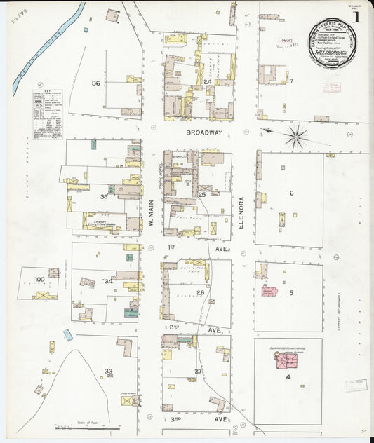 Sanborn Fire Insurance Map from Hillsboro, Sierra County, New Mexico. (1893) – Historic Sanborn Fire Insurance Map Print