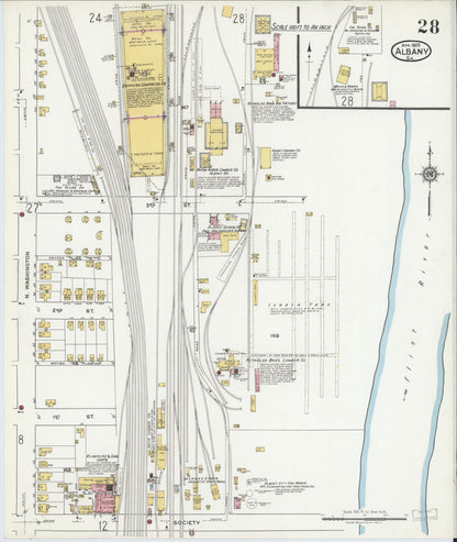 Sanborn Fire Insurance Map from Albany, Dougherty County, Georgia (1920), Sheet #0028 - Complete Map Set gallery image, historic Sanborn map, vintage wall art, Georgia Georgia