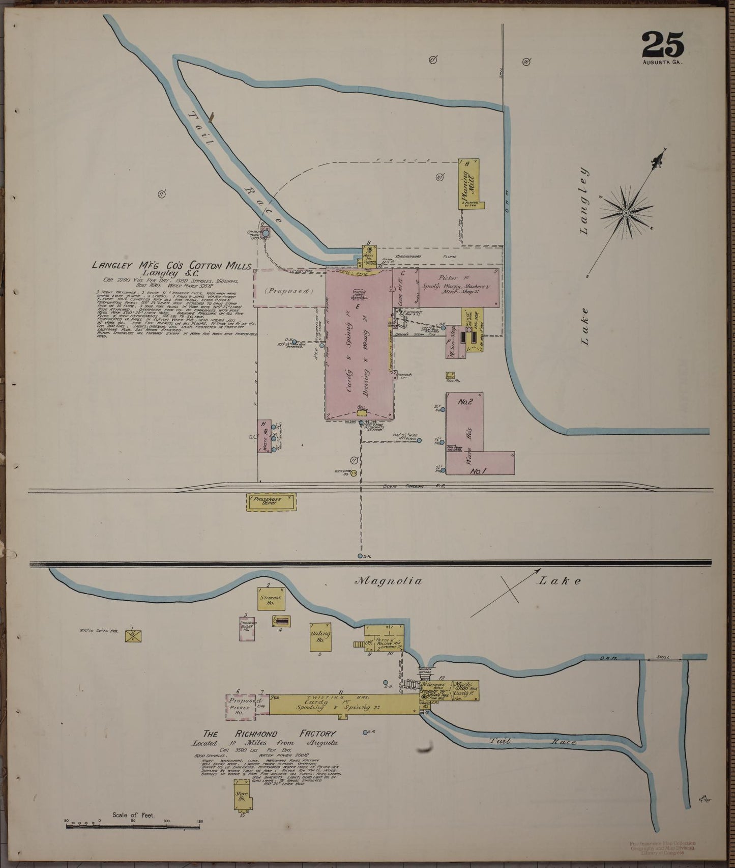 Sanborn Fire Insurance Map from Augusta, Richmond County, Georgia (1890), Sheet #0025 - Complete Map Set gallery image, historic Sanborn map, vintage wall art, Georgia Georgia