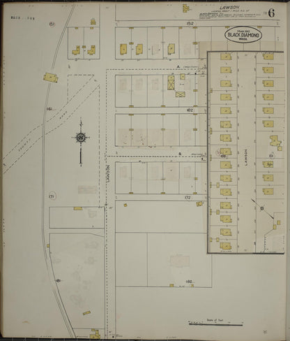Sanborn Fire Insurance Map from Black Diamond, King County, Washington (1929), Sheet #0006 - Complete Map Set gallery image, historic Sanborn map, vintage wall art, Washington Washington
