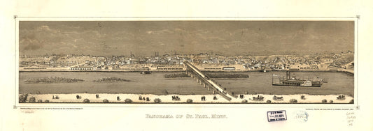 Panorama of St. Paul, Minn. (1873) – Historic Bird’s-Eye View Panorama Print