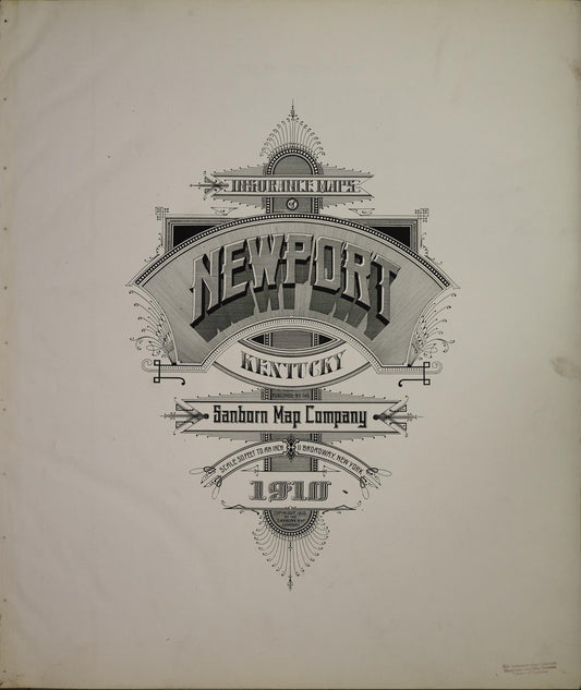 Sanborn Fire Insurance Map from Newport, Campbell County, Kentucky. (1910) – Historic Sanborn Fire Insurance Map Print