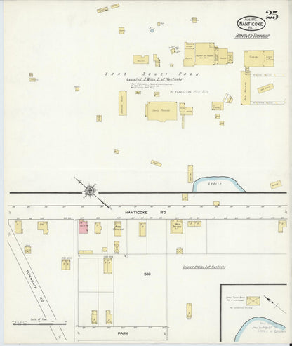 Sanborn Fire Insurance Map from Nanticoke, Luzerne County, Pennsylvania (1912), Sheet #0025 - Complete Map Set gallery image, historic Sanborn map, vintage wall art, Pennsylvania Pennsylvania