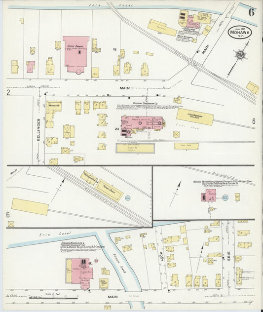 Sanborn Fire Insurance Map from Mohawk, Herkimer County, New York (1910), Sheet #0006 - Historic Sanborn Fire Insurance Map Print, vintage old map wall art, antique decor, genealogy gift, New York New York map