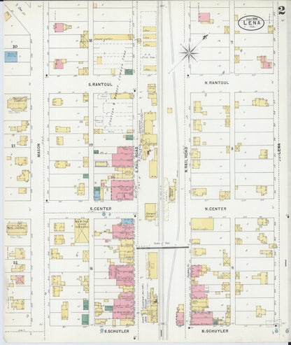 Sanborn Fire Insurance Map from Lena, Stephenson County, Illinois (1898), Sheet #0002 - Historic Sanborn Fire Insurance Map Print, vintage old map wall art, antique decor, genealogy gift, Illinois Illinois map