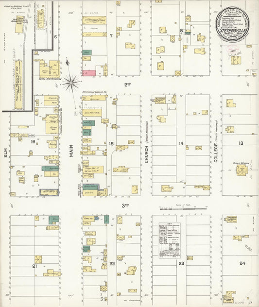 Sanborn Fire Insurance Map from Stevensville, Ravalli County, Montana (1896), Sheet #0001 - Historic Sanborn Fire Insurance Map Print, vintage old map wall art, antique decor, genealogy gift, Montana Montana map