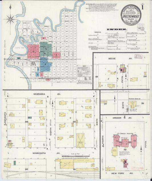 Sanborn Fire Insurance Map from Breckenridge, Wilkin County, Minnesota. (1909) – Map View