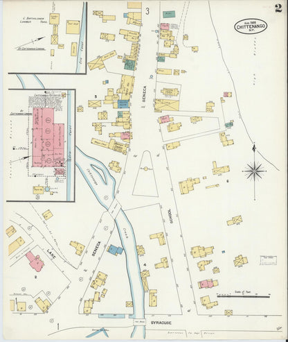 Sanborn Fire Insurance Map from Chittenango, Madison County, New York (1906), Sheet #0002 - Complete Map Set gallery image, historic Sanborn map, vintage wall art, New York New York