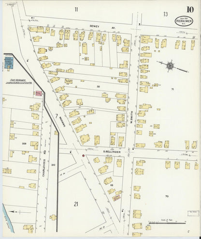 Sanborn Fire Insurance Map from Herkimer, Herkimer County, New York (1911), Sheet #0010 - Complete Map Set gallery image, historic Sanborn map, vintage wall art, New York New York