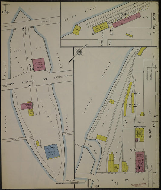 Sanborn Fire Insurance Map from Cedar Rapids, Linn County, Iowa. (1913) – Map View