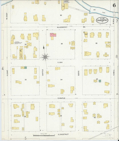Sanborn Fire Insurance Map from Coudersport, Potter County, Pennsylvania (1903), Sheet #0006 - Complete Map Set gallery image, historic Sanborn map, vintage wall art, Pennsylvania Pennsylvania