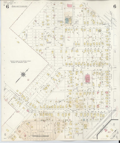 Sanborn Fire Insurance Map from North Vernon, Jennings County, Indiana (1943), Sheet #0006 - Complete Map Set gallery image, historic Sanborn map, vintage wall art, Indiana Indiana