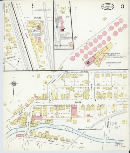 Sanborn Fire Insurance Map from Glouster, Athens County, Ohio (1912), Sheet #0003 - Historic Sanborn Fire Insurance Map Print, vintage old map wall art, antique decor, genealogy gift, Ohio Ohio map