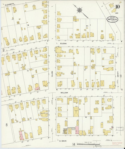 Sanborn Fire Insurance Map from Waterloo, Seneca County, New York (1911), Sheet #0010 - Complete Map Set gallery image, historic Sanborn map, vintage wall art, New York New York