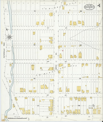 Sanborn Fire Insurance Map from Brunswick, Frederick County, Maryland (1904), Sheet #0004 - Complete Map Set gallery image, historic Sanborn map, vintage wall art, Maryland Maryland