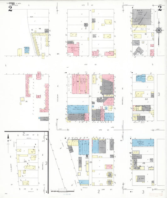Sanborn Fire Insurance Map from Springer, Colfax County, New Mexico (1939), Sheet #0002 - Historic Sanborn Fire Insurance Map Print, vintage old map wall art, antique decor, genealogy gift, New Mexico New Mexico map