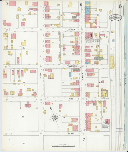 Sanborn Fire Insurance Map from Saint Charles, Saint Charles County, Missouri (1900), Sheet #0006 - Complete Map Set gallery image, historic Sanborn map, vintage wall art, Missouri Missouri
