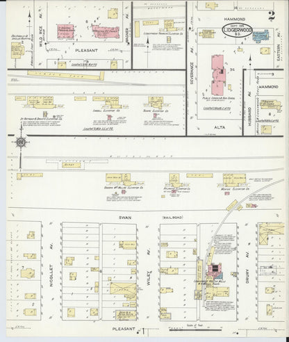 Sanborn Fire Insurance Map from Lidgerwood, Richland County, North Dakota (1914), Sheet #0002 - Complete Map Set gallery image, historic Sanborn map, vintage wall art, North Dakota North Dakota