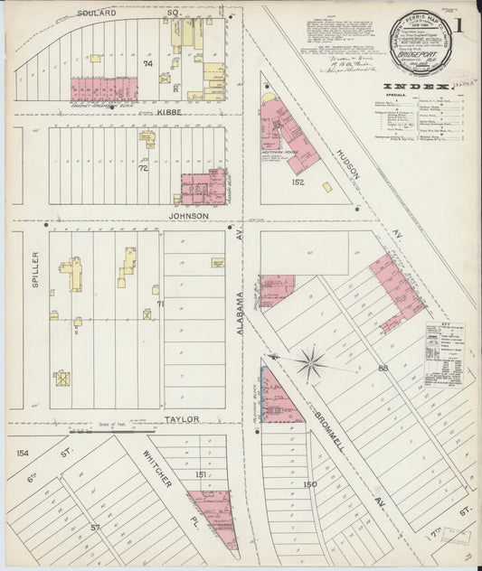 Sanborn Fire Insurance Map from Bridgeport, Jackson County, Alabama. (1892) – Historic Sanborn Fire Insurance Map Print