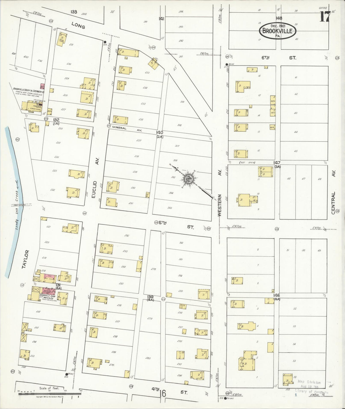 Sanborn Fire Insurance Map from Brookville, Jefferson County, Pennsylvania (1921), Sheet #0017 - Complete Map Set gallery image, historic Sanborn map, vintage wall art, Pennsylvania Pennsylvania