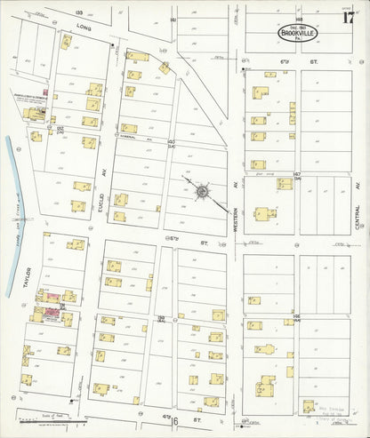 Sanborn Fire Insurance Map from Brookville, Jefferson County, Pennsylvania (1921), Sheet #0017 - Complete Map Set gallery image, historic Sanborn map, vintage wall art, Pennsylvania Pennsylvania