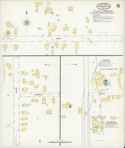 Sanborn Fire Insurance Map from Westfield, Tioga County, Pennsylvania (1907), Sheet #0006 - Complete Map Set gallery image, historic Sanborn map, vintage wall art, Pennsylvania Pennsylvania