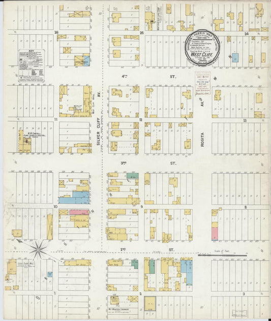 Sanborn Fire Insurance Map from West Cliff, Custer County, Colorado (1900), Sheet #0001 - Historic Sanborn Fire Insurance Map Print, vintage old map wall art, antique decor, genealogy gift, Colorado Colorado map