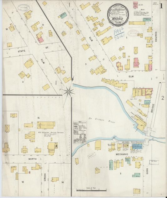 Sanborn Fire Insurance Map from Madrid, St. Lawrence County, New York. (1898) – Historic Sanborn Fire Insurance Map Print