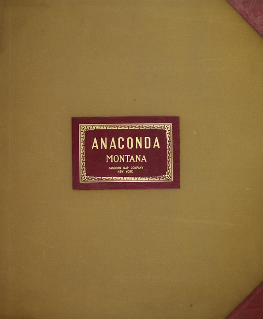 Sanborn Fire Insurance Map from Anaconda, Deer Lodge County, Montana (1951), Sheet #0001 - Historic Sanborn Fire Insurance Map Print, vintage old map wall art, antique decor, genealogy gift, Montana Montana map