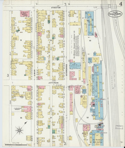 Sanborn Fire Insurance Map from Phillipsburg, Warren County, New Jersey (1897), Sheet #0004 - Complete Map Set gallery image, historic Sanborn map, vintage wall art, New Jersey New Jersey