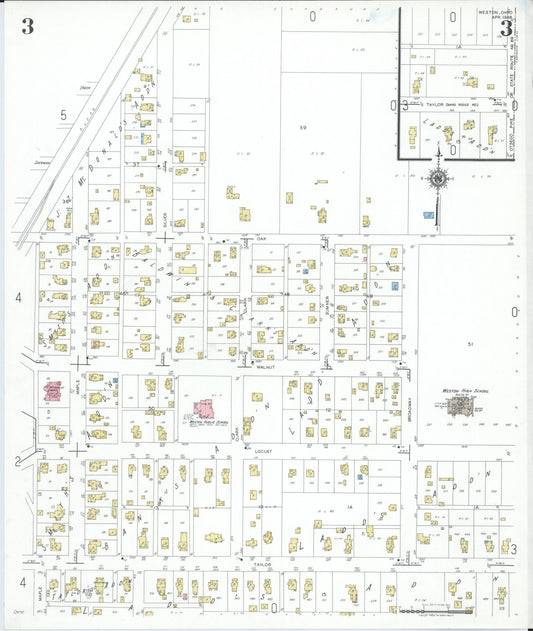 Sanborn Fire Insurance Map from Weston, Wood County, Ohio (1948), Sheet #0003 - Historic Sanborn Fire Insurance Map Print, vintage old map wall art, antique decor, genealogy gift, Ohio Ohio map