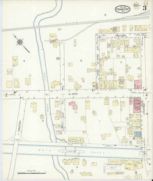 Sanborn Fire Insurance Map from Frankfort, Herkimer County, New York (1914), Sheet #0003 - Historic Sanborn Fire Insurance Map Print, vintage old map wall art, antique decor, genealogy gift, New York New York map