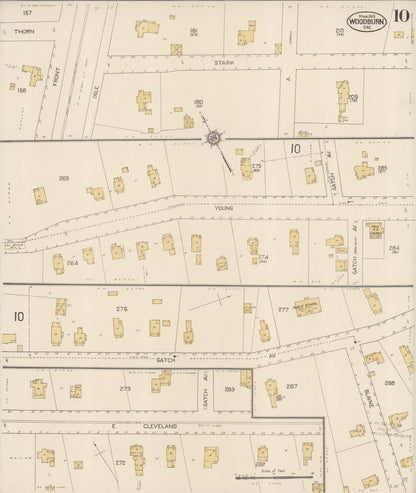 Sanborn Fire Insurance Map from Woodburn, Marion County, Oregon (1913), Sheet #0010 - Complete Map Set gallery image, historic Sanborn map, vintage wall art, Oregon Oregon